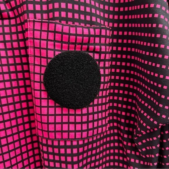 Official Sports Men's XL Hot Pink and Black LOng Sleeve Polo Shirt - Picture 3 of 9